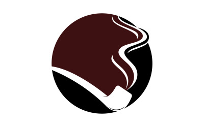 Pipe Smoking Logo Ikon Vektor Illustration Design 30