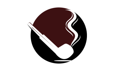 Pipe Smoking Logo Ikon Vektor Illustration Design 32