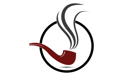 Progettazione dell&amp;#39;illustrazione vettoriale dell&amp;#39;icona del logo del fumo della pipa 33