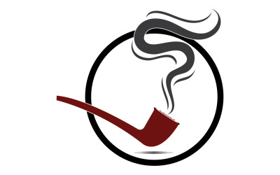 Progettazione dell&amp;#39;illustrazione vettoriale dell&amp;#39;icona del logo del fumo della pipa 38