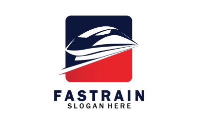 Design de ilustração vetorial de logotipo de trem Logotipo de trem rápido 51