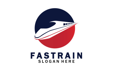 Diseño de ilustración vectorial del logotipo del tren Logotipo del tren rápido 36