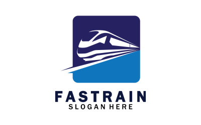 Diseño de ilustración vectorial del logotipo del tren Logotipo del tren rápido 50