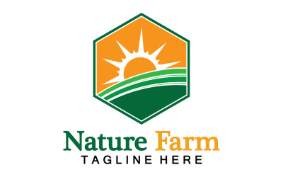 Nature Farm and Farming Vector Logo Ilustração Design V2