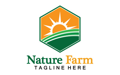 Nature Ferme Et Agriculture Vector Logo Illustration Design V2