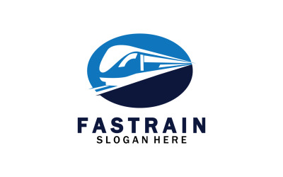 Tren Logo Vector Ilustración Diseño Fast Train Logo 30