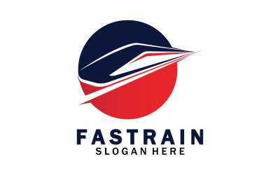Tren Logo Vector Ilustración Diseño Fast Train Logo 33