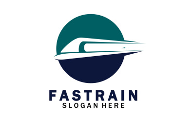 Tren Logo Vector Ilustración Diseño Fast Train Logo 37
