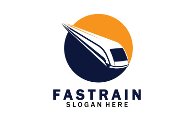 Tren Logo Vector Ilustración Diseño Fast Train Logo 40
