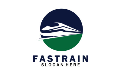 Tren Logosu Vektör Çizim Tasarımı Hızlı Tren Logosu 34