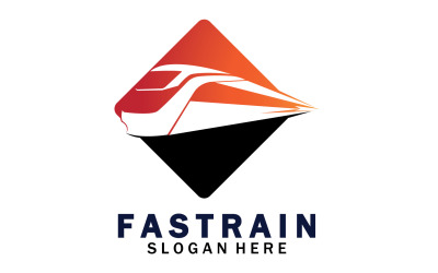 Tren Logosu Vektör Çizim Tasarımı Hızlı Tren Logosu 44