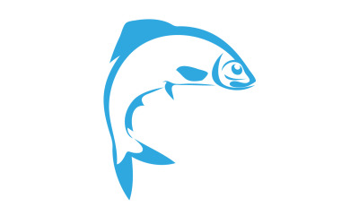 Balık Soyut Simge Tasarım Logo V21