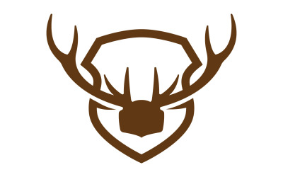 Creative Deer Shield Logo Design Simbolo Illustrazione Vettoriale 13