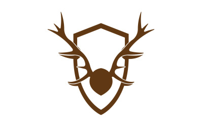 Creative Deer Shield Logo Design Simbolo Illustrazione Vettoriale 18