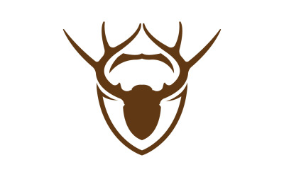 Creative Deer Shield Logo Design Simbolo Illustrazione Vettoriale 19