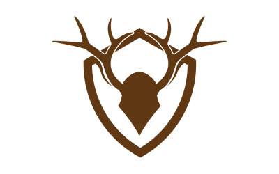 Creative Deer Shield Logo Design Simbolo Illustrazione Vettoriale 20