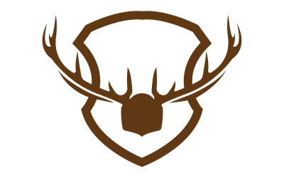 Creative Deer Shield Logo Design Simbolo Illustrazione Vettoriale 23