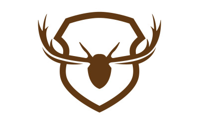 Creative Deer Shield Logo Design Simbolo Illustrazione Vettoriale 30