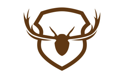 Creative Deer Shield Logo Design Simbolo Illustrazione Vettoriale 30