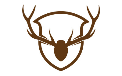 Creative Deer Shield Logo Design Simbolo Illustrazione Vettoriale 6