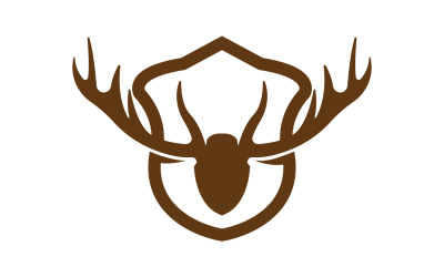 Creative Deer Shield Logo Design Symbol ilustracji wektorowych 14