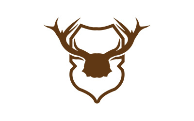Creative Deer Shield Logo Design Symbol Vector Ilustracja 15