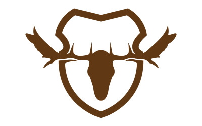 Creative Deer Shield Logo Design Symbol Vector Ilustracja 25