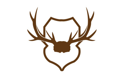 Creative Deer Shield Logo Design Symbol Vector Ilustracja 32