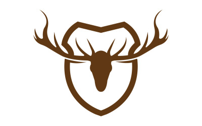 Creative Deer Shield Logo Design Symbol Vector Ilustracja 9