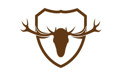Creative Deer Shield Logo Design Symbol Vektor Illustration 3