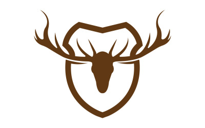 Creative Deer Shield Logo Design Symbol Vektor Illustration 9