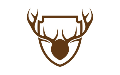 Creative Deer Shield Logo Design Symbol Vektorové ilustrace 10