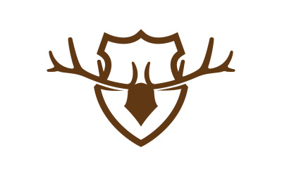 Creative Deer Shield Logo Design Symbol Vektorové ilustrace 11