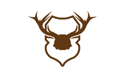 Creative Deer Shield Logo Design Symbol Vektorové ilustrace 15