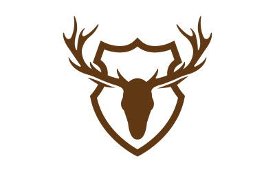 Creative Deer Shield Logo Design Symbol Vektorové ilustrace 27