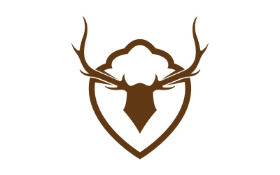 Creative Deer Shield Logo Design Symbol Vektorové ilustrace 28