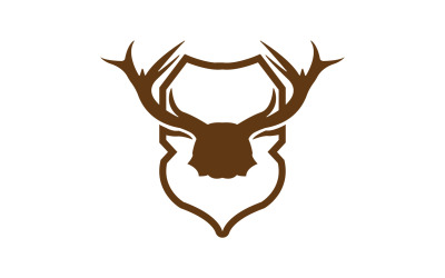 Creative Deer Shield Logo Design Symbole Illustration vectorielle 15