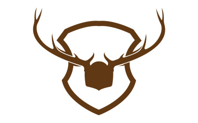Creative Deer Shield Logo Design Symbole Illustration vectorielle 5