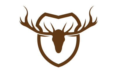 Creative Deer Shield Logo Design Symbole Illustration vectorielle 9
