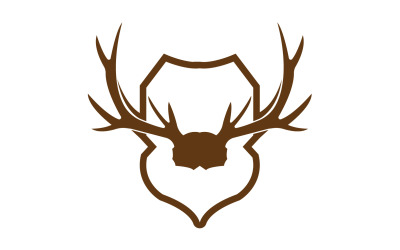 Creative Deer Shield Logo Design Symbool Vector Illustratie 32