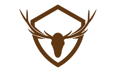Creative Deer Shield Logo Design Symbool Vector Illustratie 4