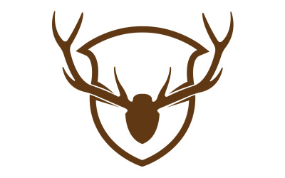 Creative Deer Shield Logo Design Symbool Vector Illustratie 6