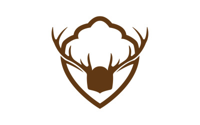 Creative Deer Shield Logo Diseño Símbolo Vector Ilustración 12