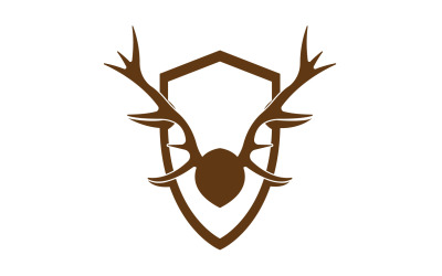 Creative Deer Shield Logo Diseño Símbolo Vector Ilustración 18