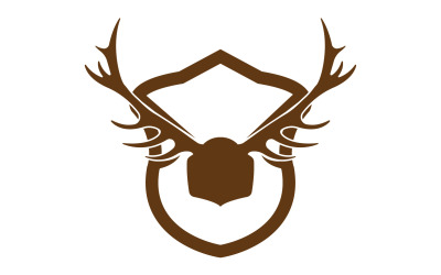 Creative Deer Shield Logo Diseño Símbolo Vector Ilustración 29