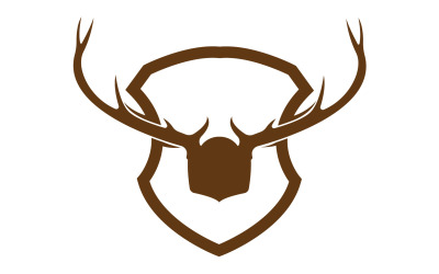 Creative Deer Shield Logo Diseño Símbolo Vector Ilustración 5