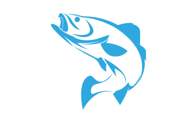 Fisk abstrakt ikon design logotyp V10