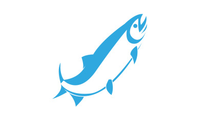 Fisk abstrakt ikon design logotyp V18