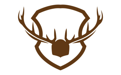 Kreatív Deer Shield logótervezés szimbólum vektoros illusztráció 23