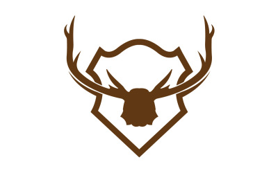Kreatives Deer Shield Logo Design Symbol Vektor Illustration 31